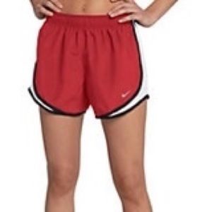 Nike tempo red running shorts